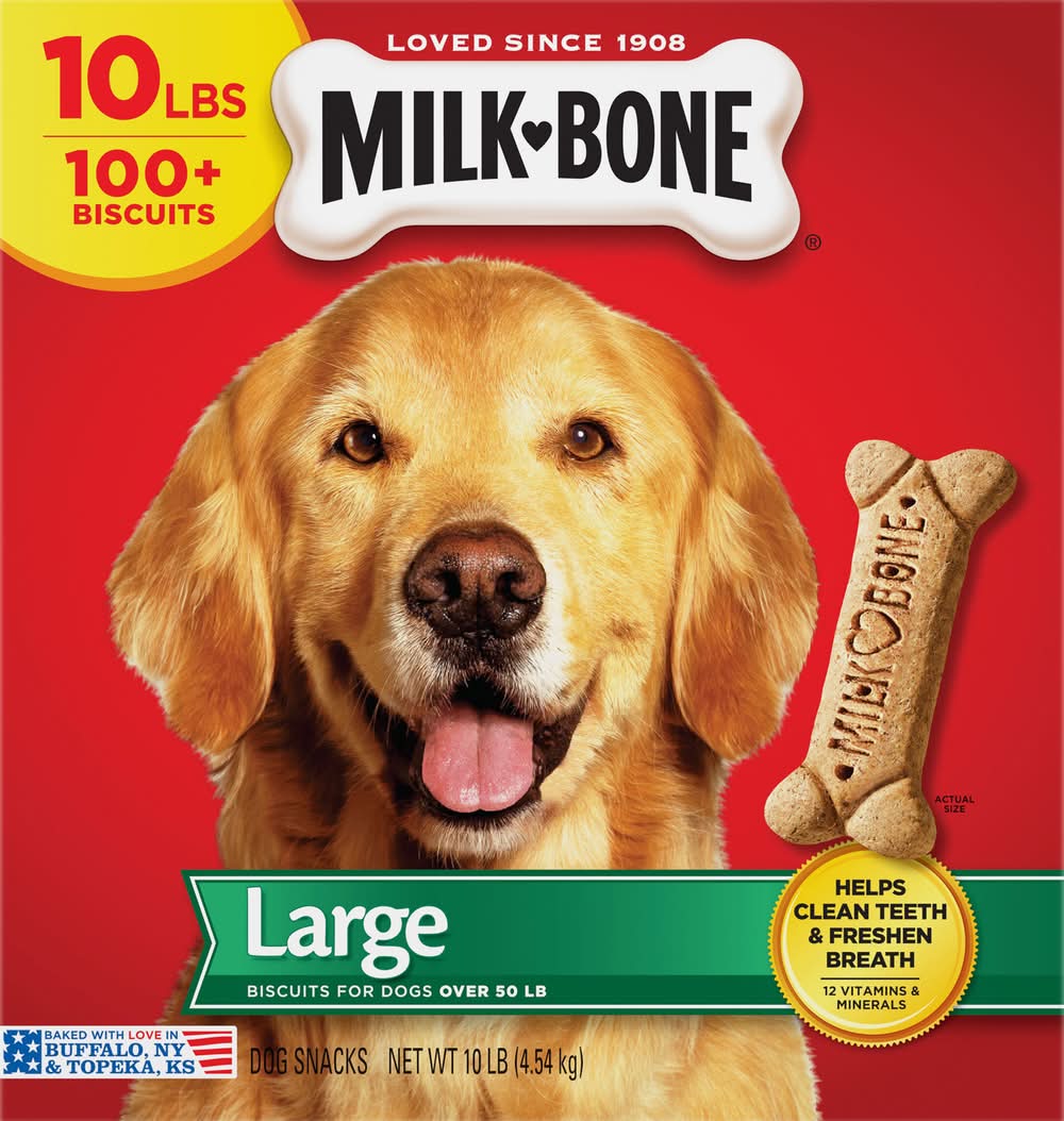 Milk-Bone Dog Biscuits Treats, Large (10 lbs)