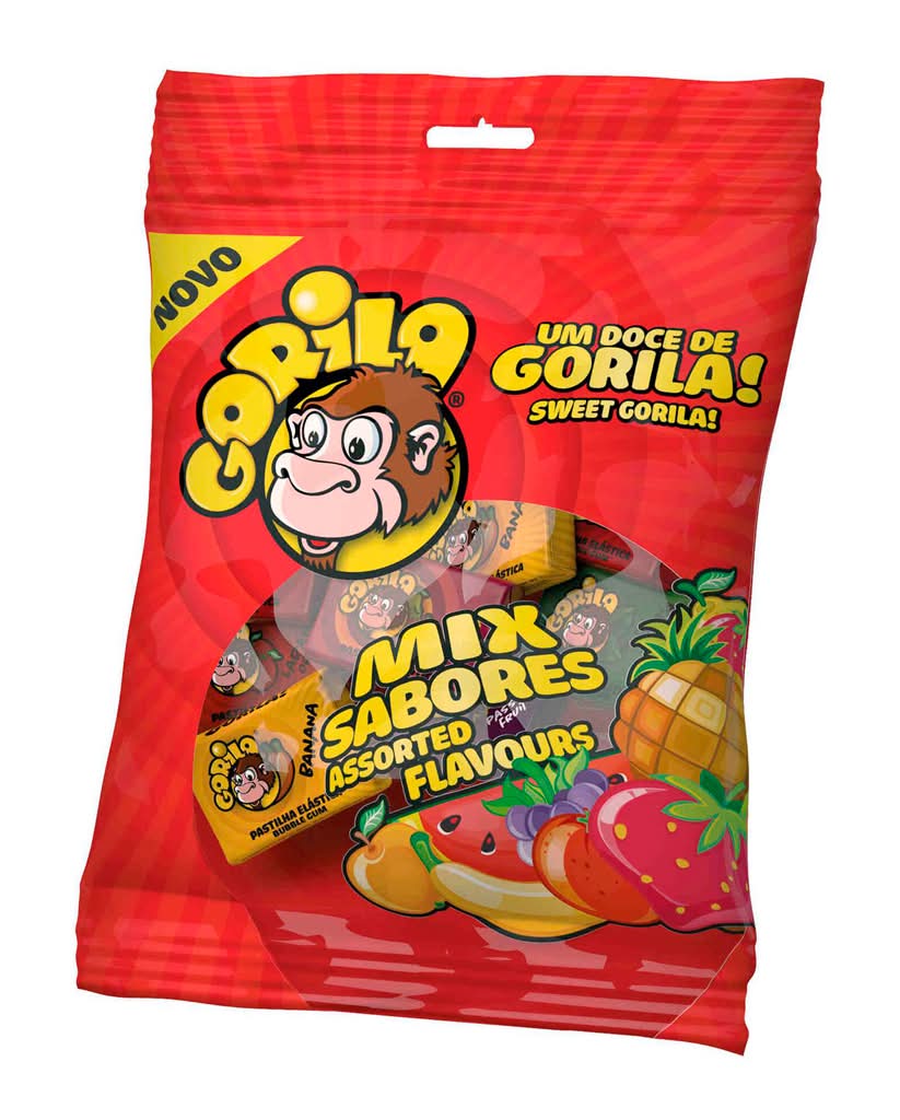 Gorila - Pastilhas elásticas, mix sabores, 60 g