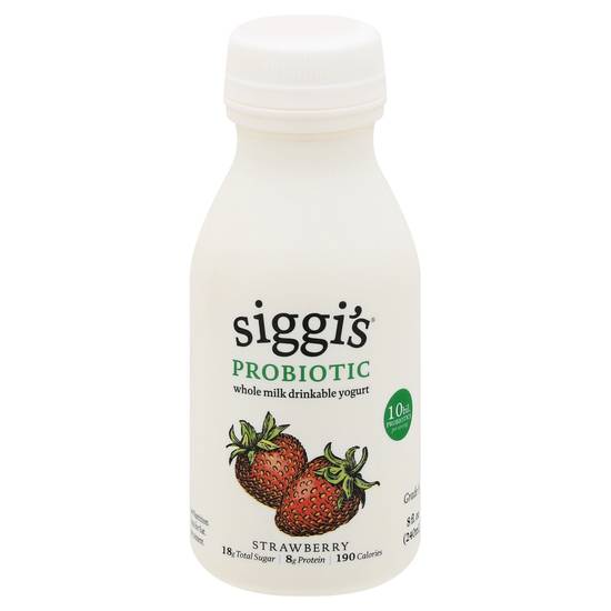 Siggi's Probiotic Whole Milk Strawberry Drinkable Yogurt (8 fl oz)