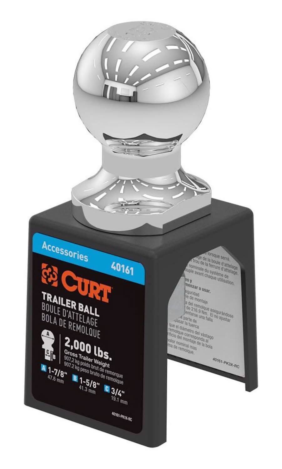 Curt 2000 Lb. Cap. 1.88 In. Hitch Ball