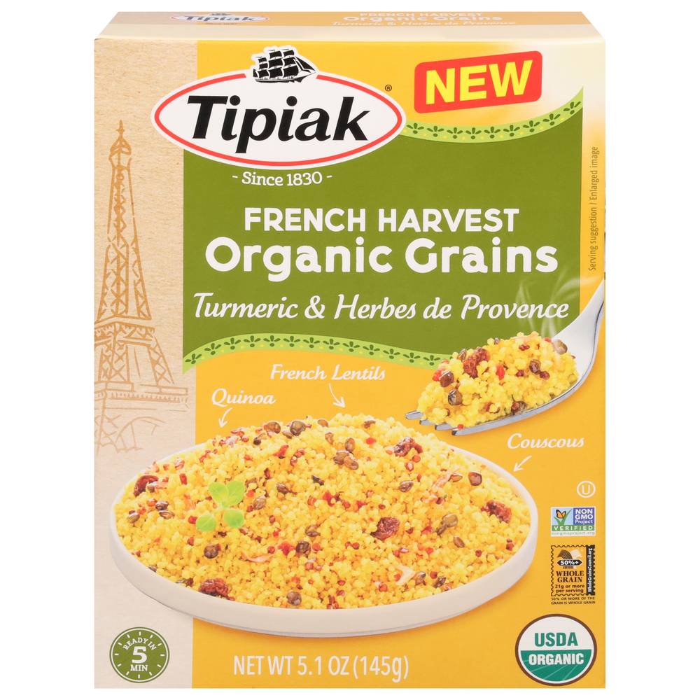 Tipiak French Harvest Organic Grains, Turmeric & Herbs De Provence (5.1 oz)