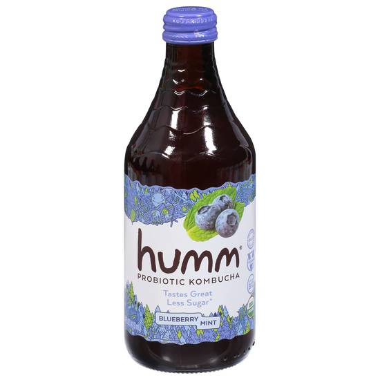 Humm Probiotic Blueberry Mint Kombucha (14 fl oz)