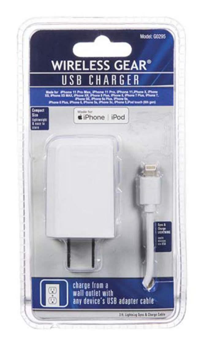 Wireless Gear Usb Charger, 3 ft, White