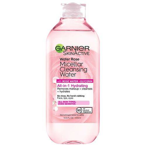 SkinActive Micellar Cleansing Water & Makeup Remover w/ Rose Water, For Normal to Dry Skin - 13.5 fl oz null
