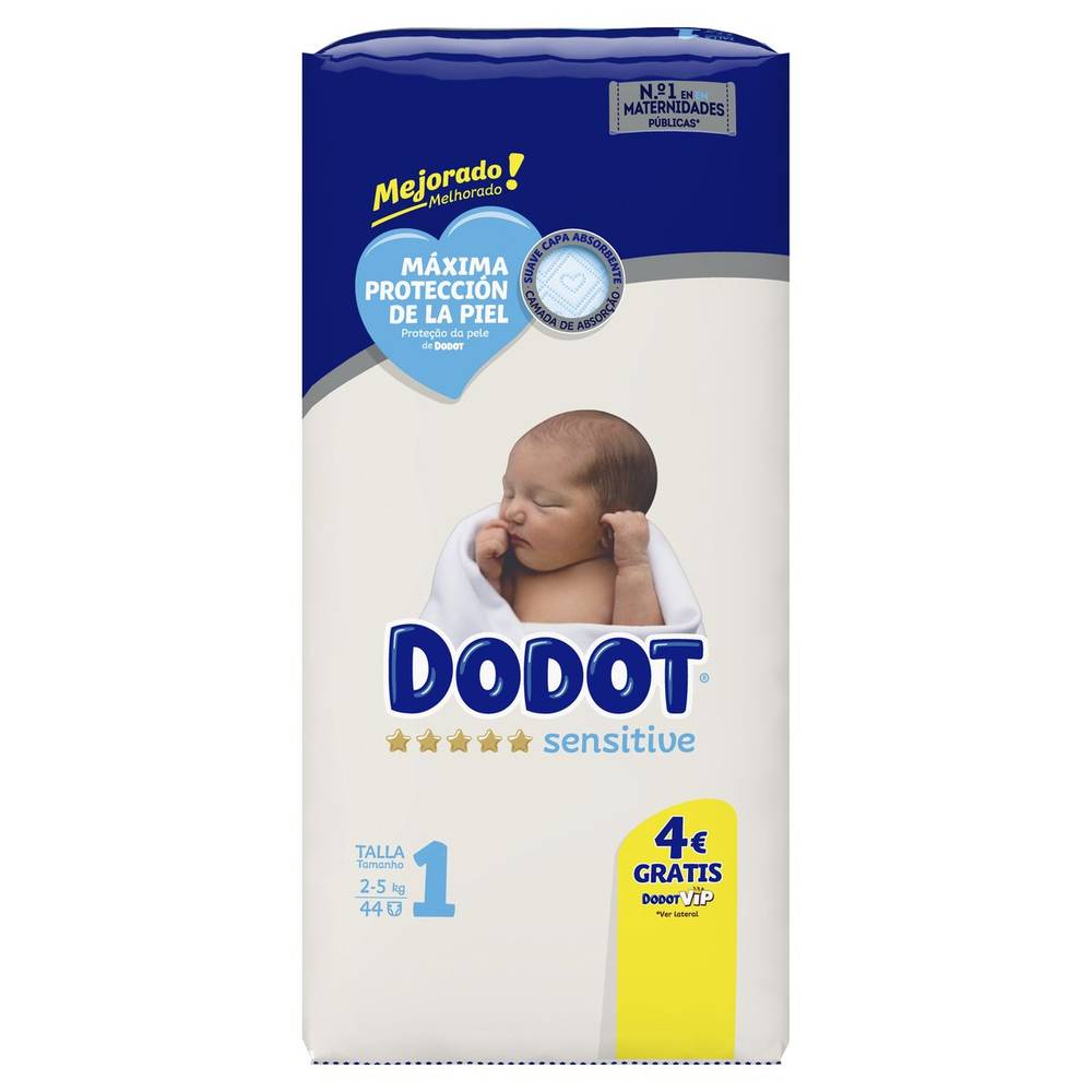 Pañal sensitive DODOT T-1 44 uds