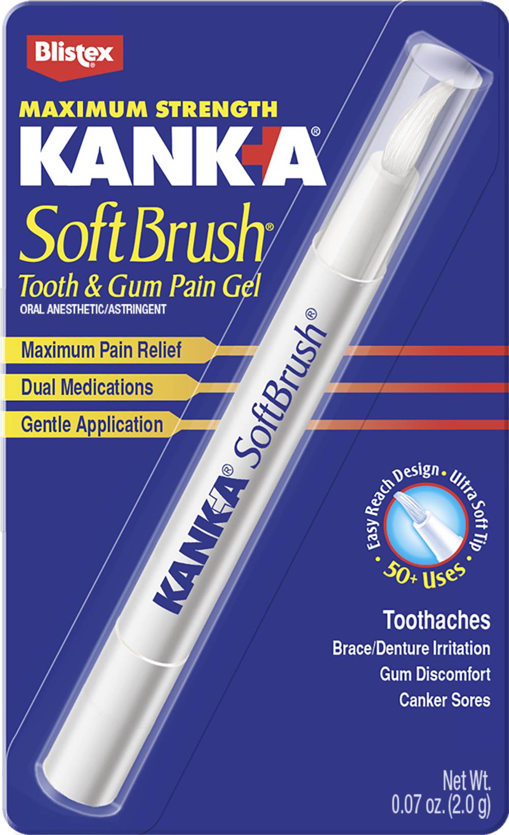 Kanka Soft Brush Tooth/Mouth Pain Gel Oral Anesthetic/Oral Astringent