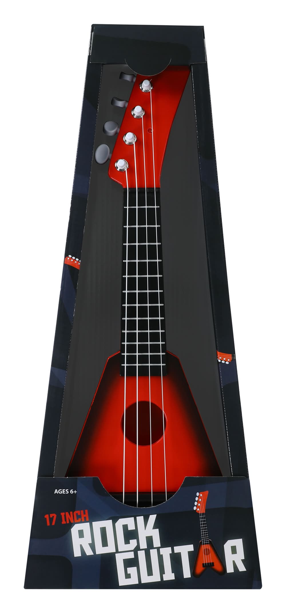 Rock Guitar 17in Red Black