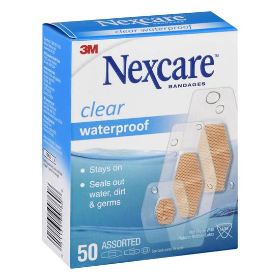 Nexcare Clear Waterproof Assorted Bandages (50 ct)