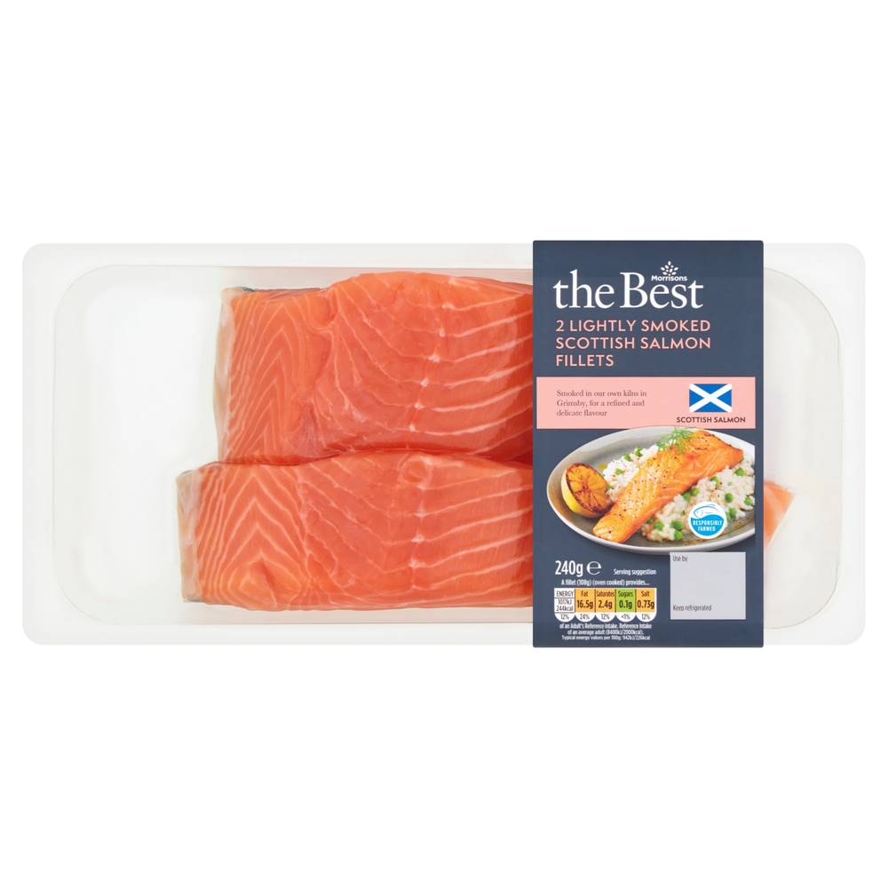 Morrisons The Best Lightly Smoked Scottish Salmon Portions (2 pack)