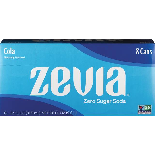 Zevia Cola Soda (8 x 12 fl oz)