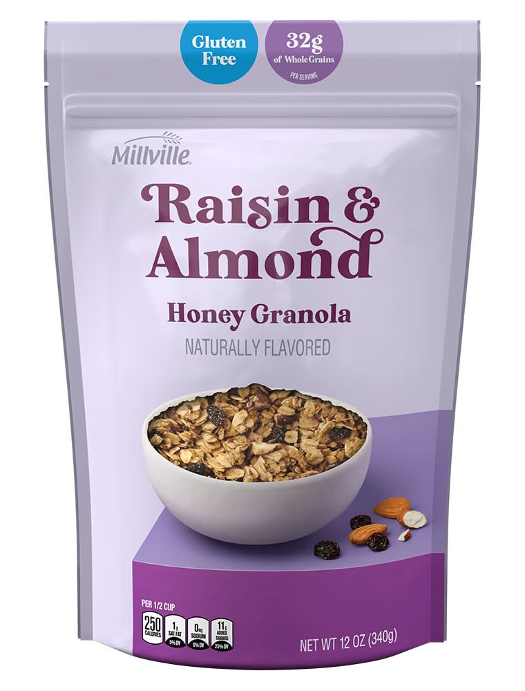 Millville Honey Granola, Raisin & Almond (12 oz)