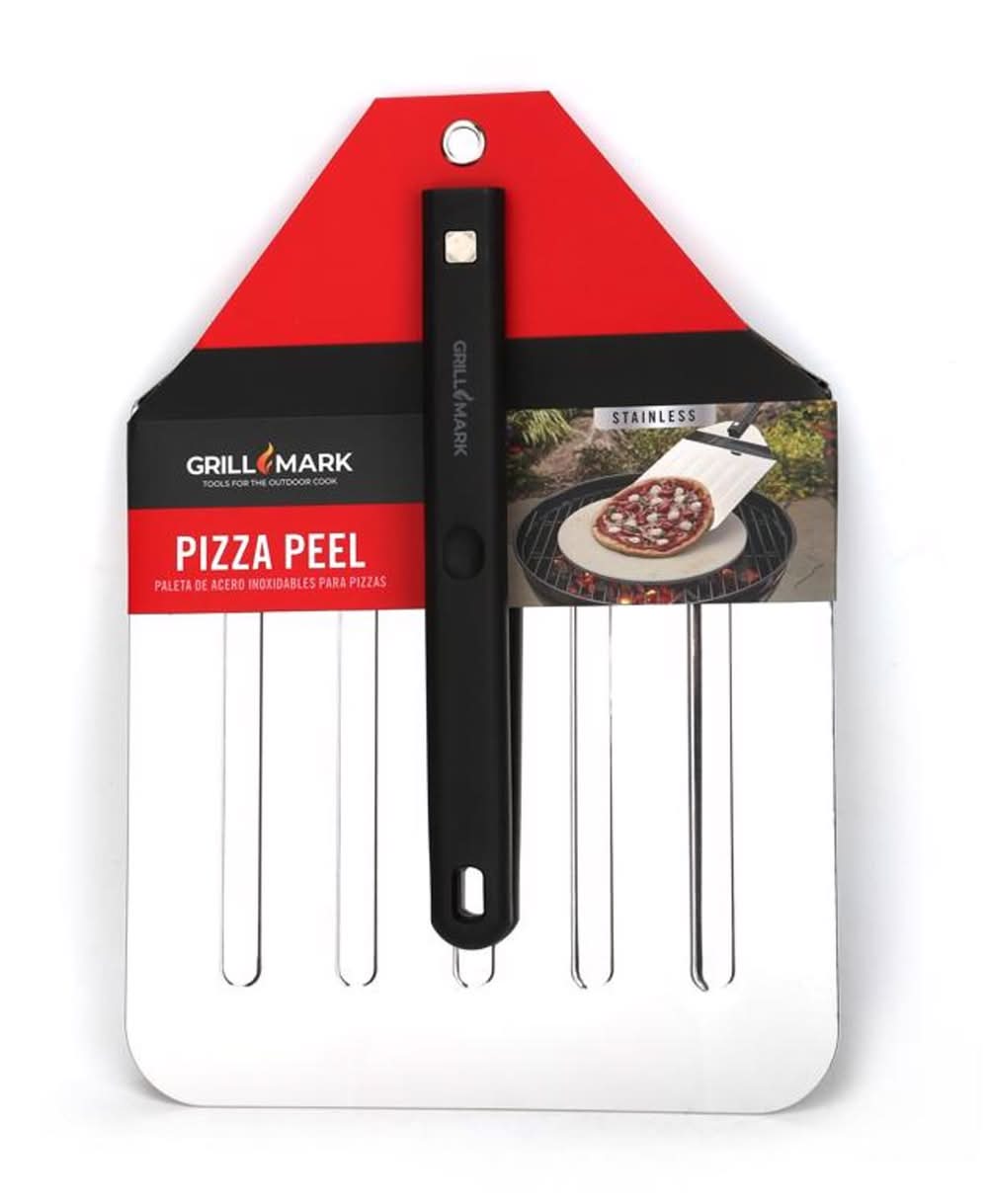 Grill Mark Stainless Steel Black/Silver Pizza Peel 1 Pk