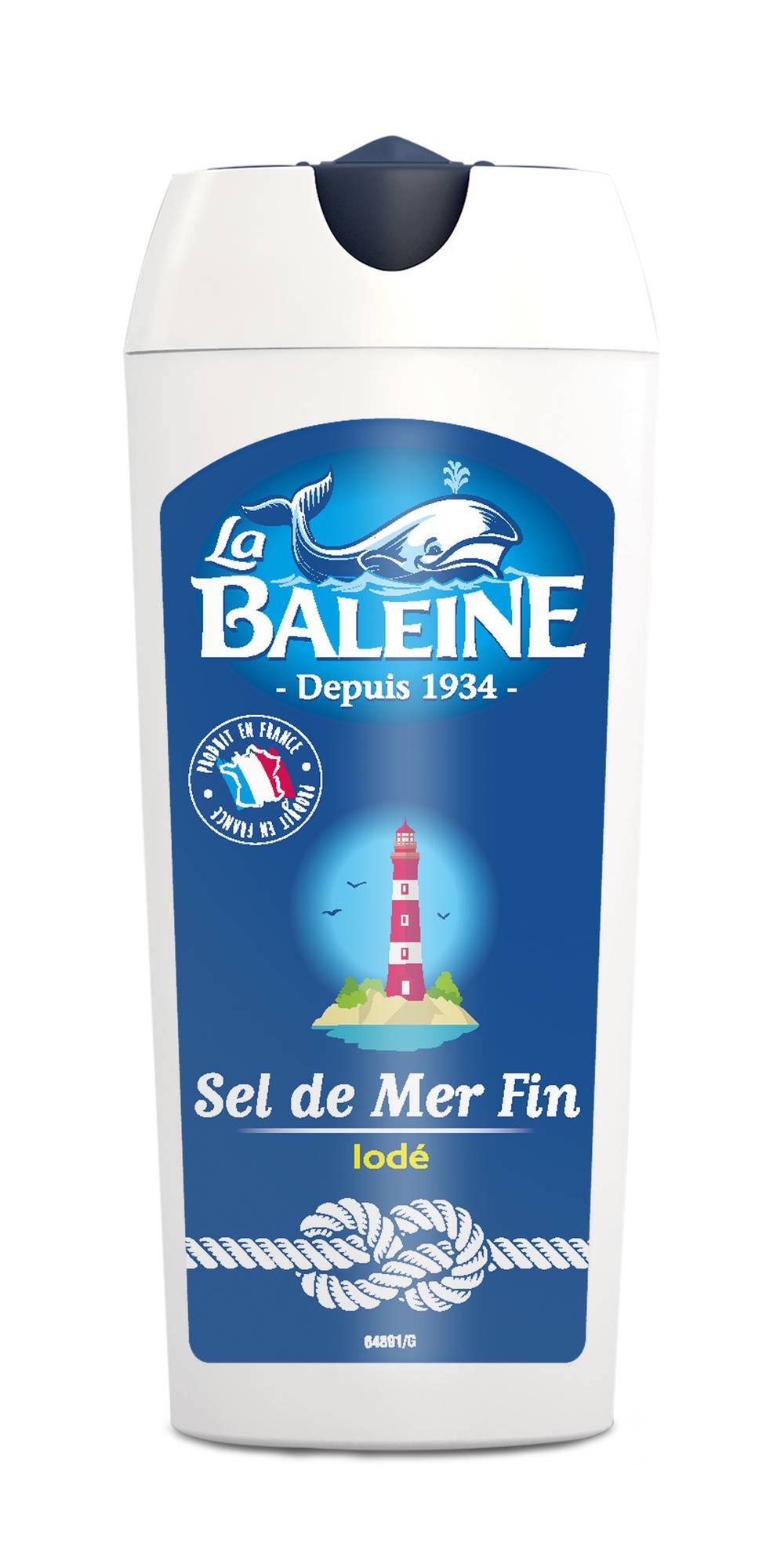 La Baleine - Sel fin iodé fluoré salière (125g)