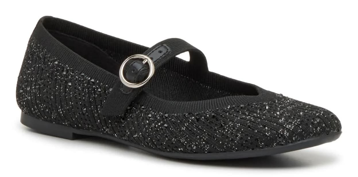 Kelly & Katie Tajah Mary Jane Flat (Black Medium - 7.5)