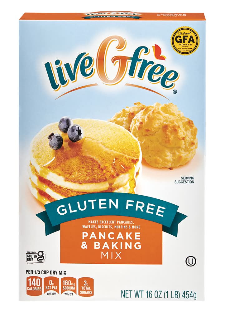 liveGfree Gluten Free Pan Cake & Baking Mix (16 oz)