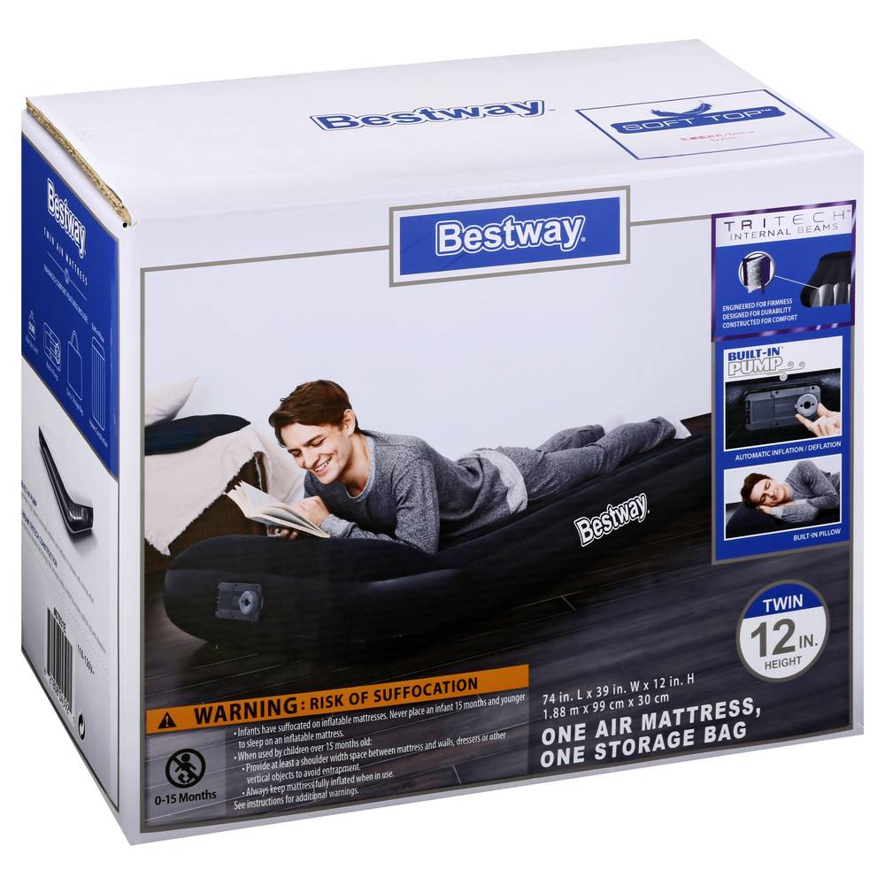 Bestway 12 Inches Height Twin Air Mattress