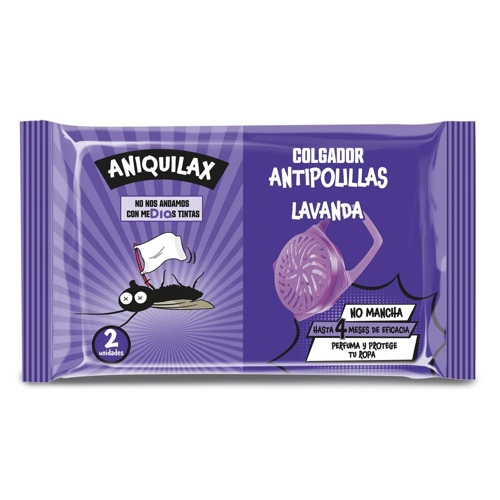 Colgador Antipolillas Lavanda Aniquilax Bolsa 2 Unidades