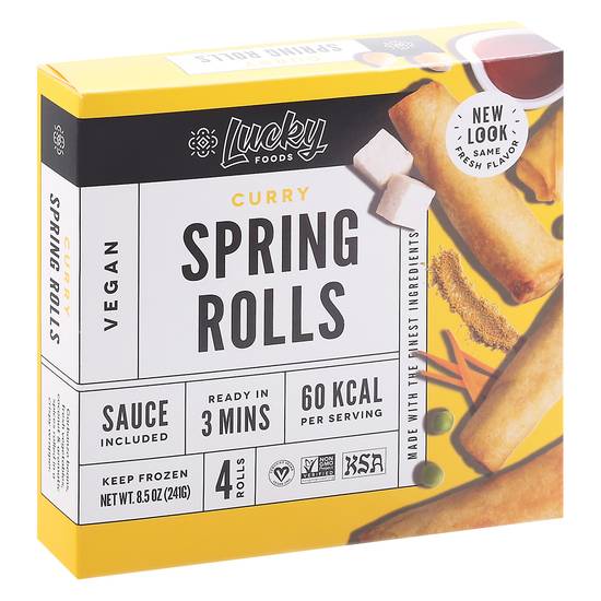 Lucky Foods Vegan Curry Spring Rolls