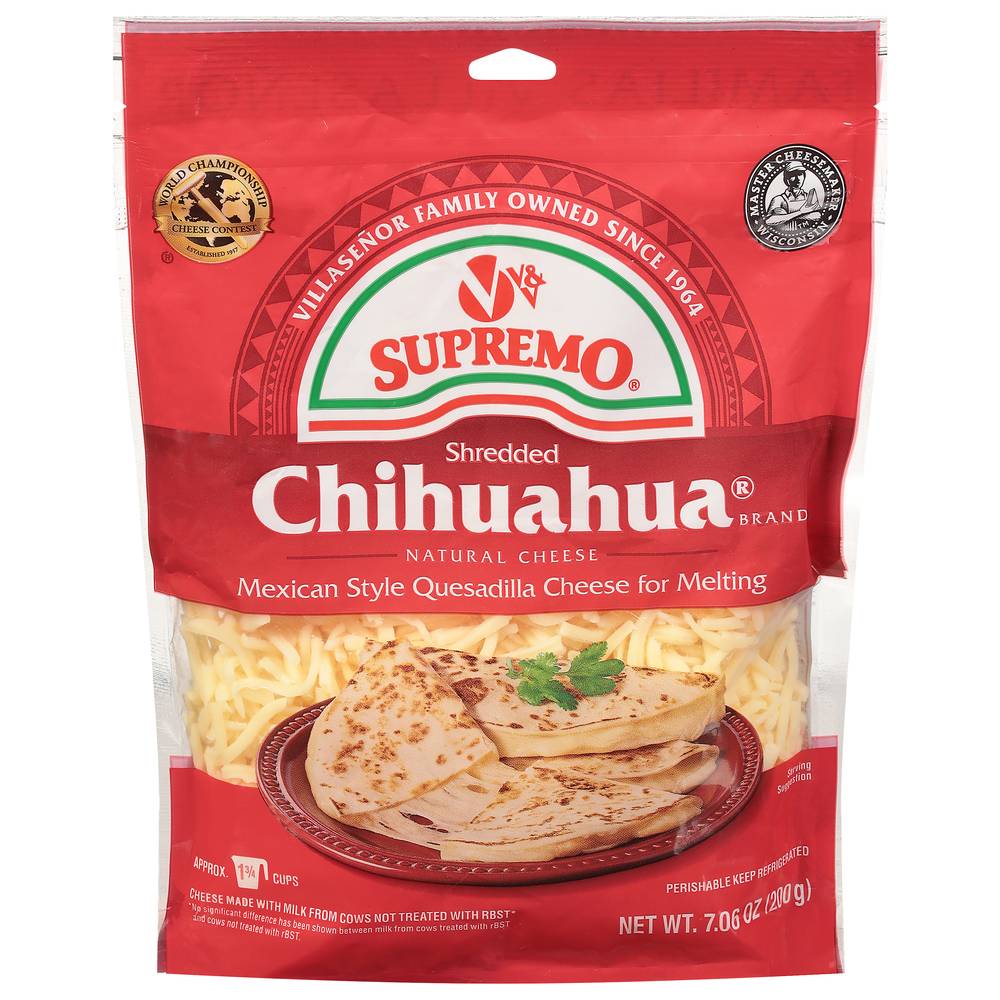 Supremo Queso Chihuahua Shredded Quesadilla Cheese (7.8 oz)