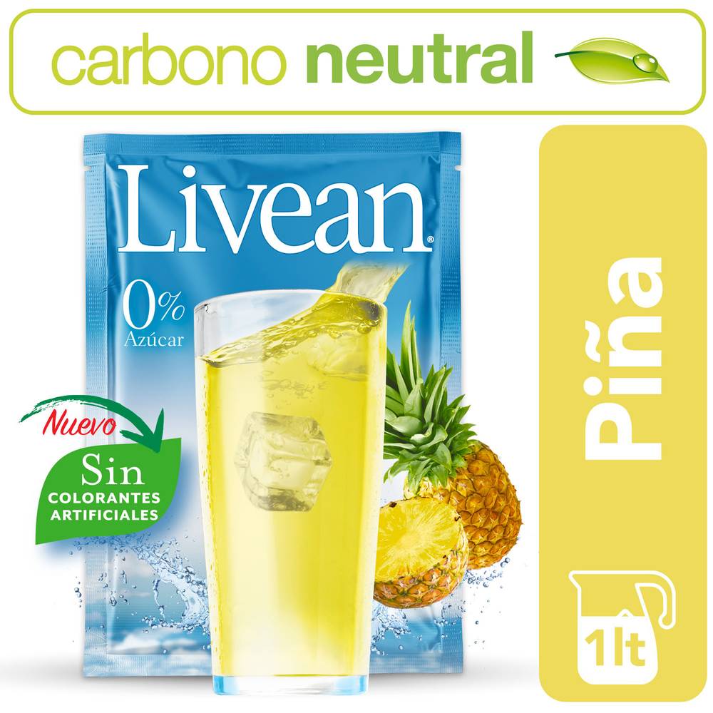 Livean · Jugo en polvo sabor piña (7 g)