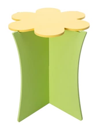 Daisy Side Table 14.96in x 15.75in Yellow