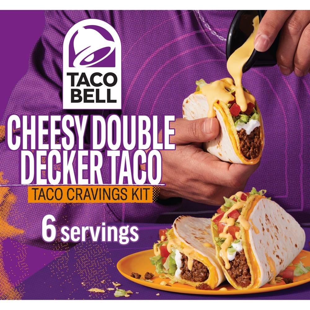 Taco Bell Cheesy Double Decker Taco Dinner Kit (13.9 oz)