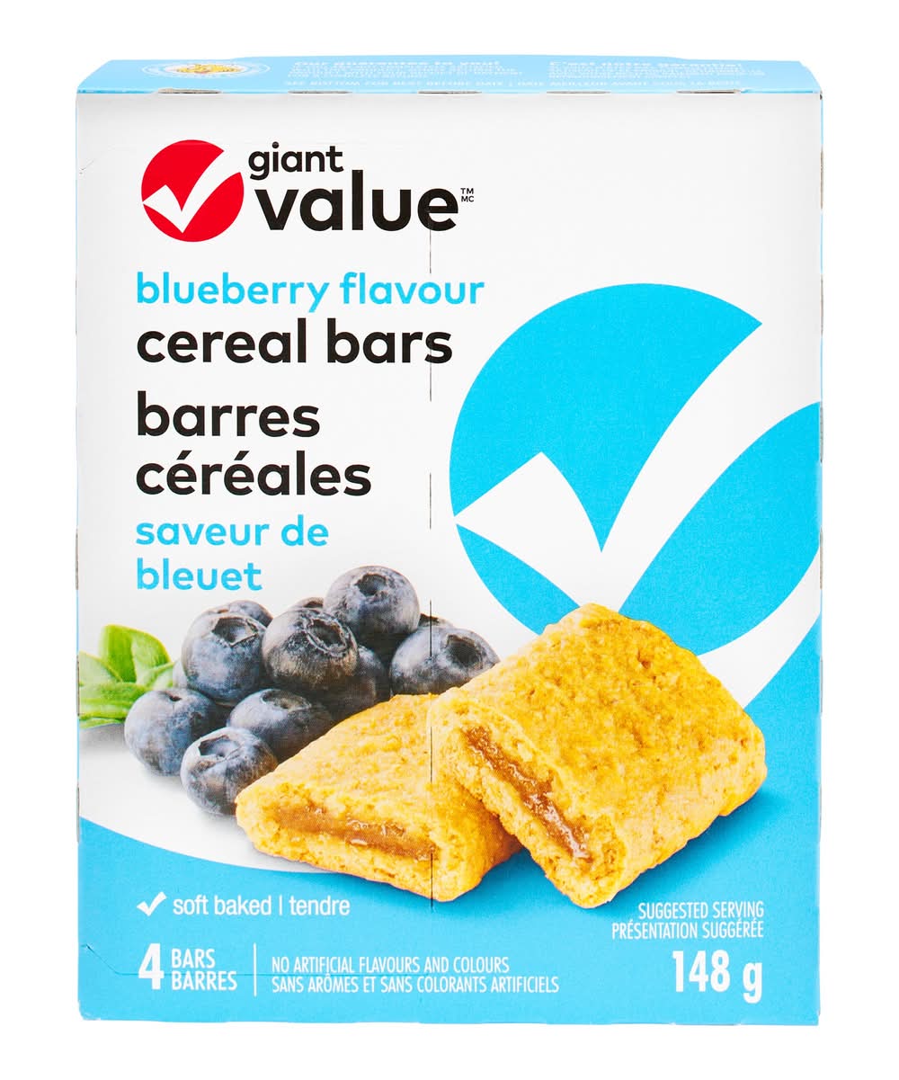 Giant Value Cereal Bars, Blueberry (148 g, 4 ct)