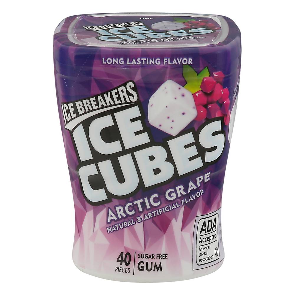 Ice Breakers Ice Cubes Sugar Free Gum (40 ct) (arctic grapes)