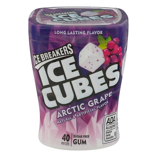 Ice Breakers Ice Cubes Sugar Free Gum (40 ct) (arctic grapes)