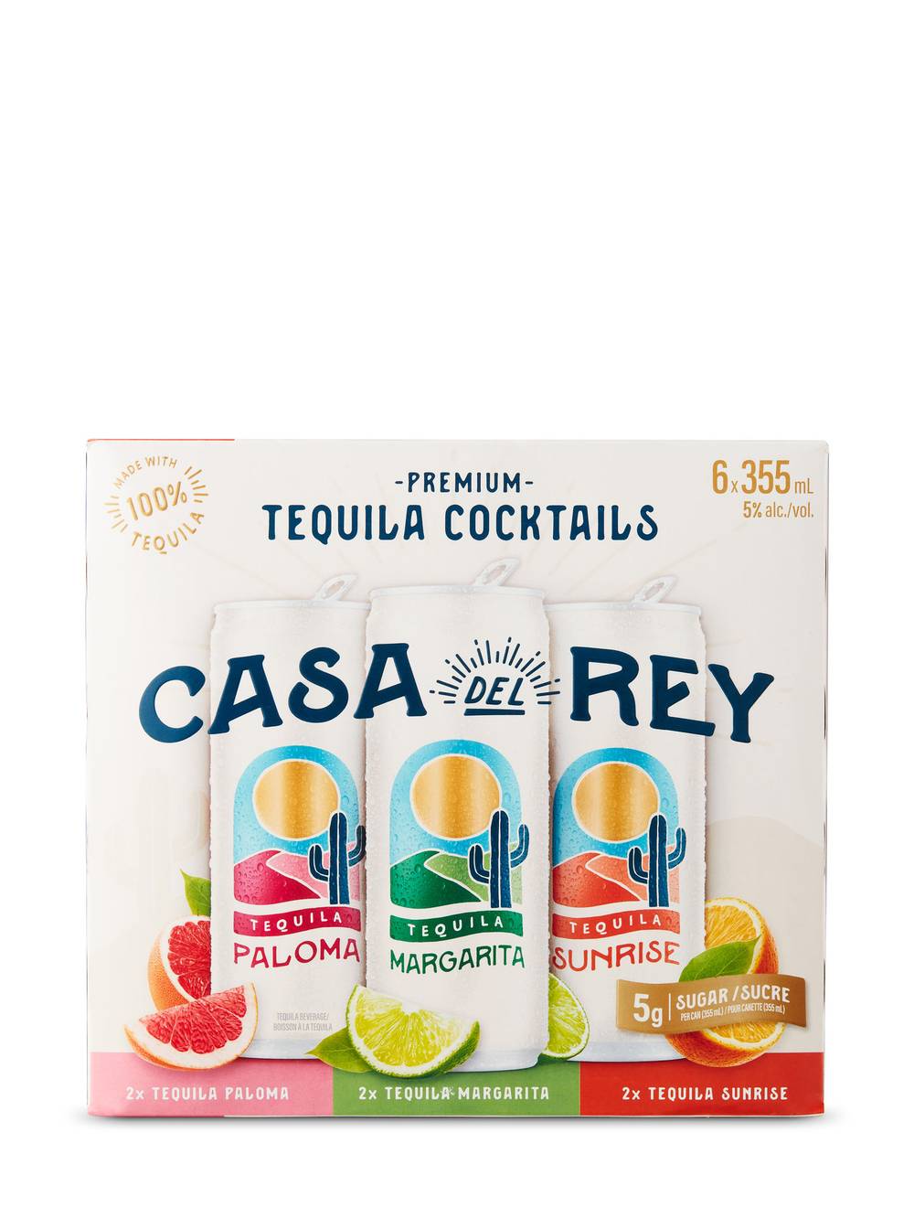 Casa Del Rey Tequila Cocktail (6 pack, 355 ml) (assorted)