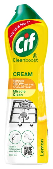 Cif Cream Lemon, Cleanboost Cleaner (500ml)