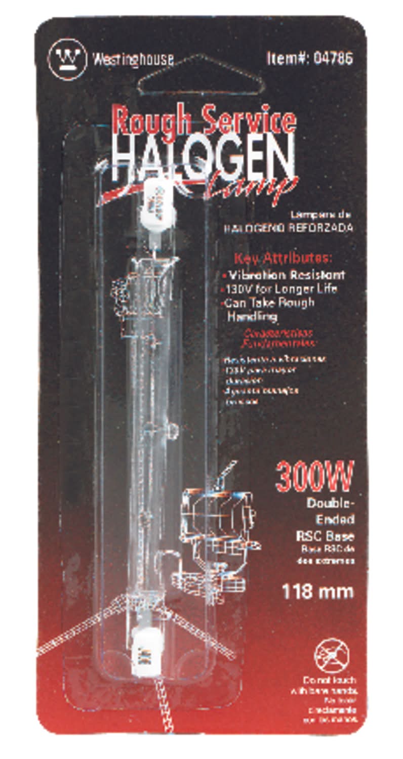 Westinghouse Rough Service 300 W T3 Utility Halogen Bulb 5,000 Lm Bright White 1 Pk