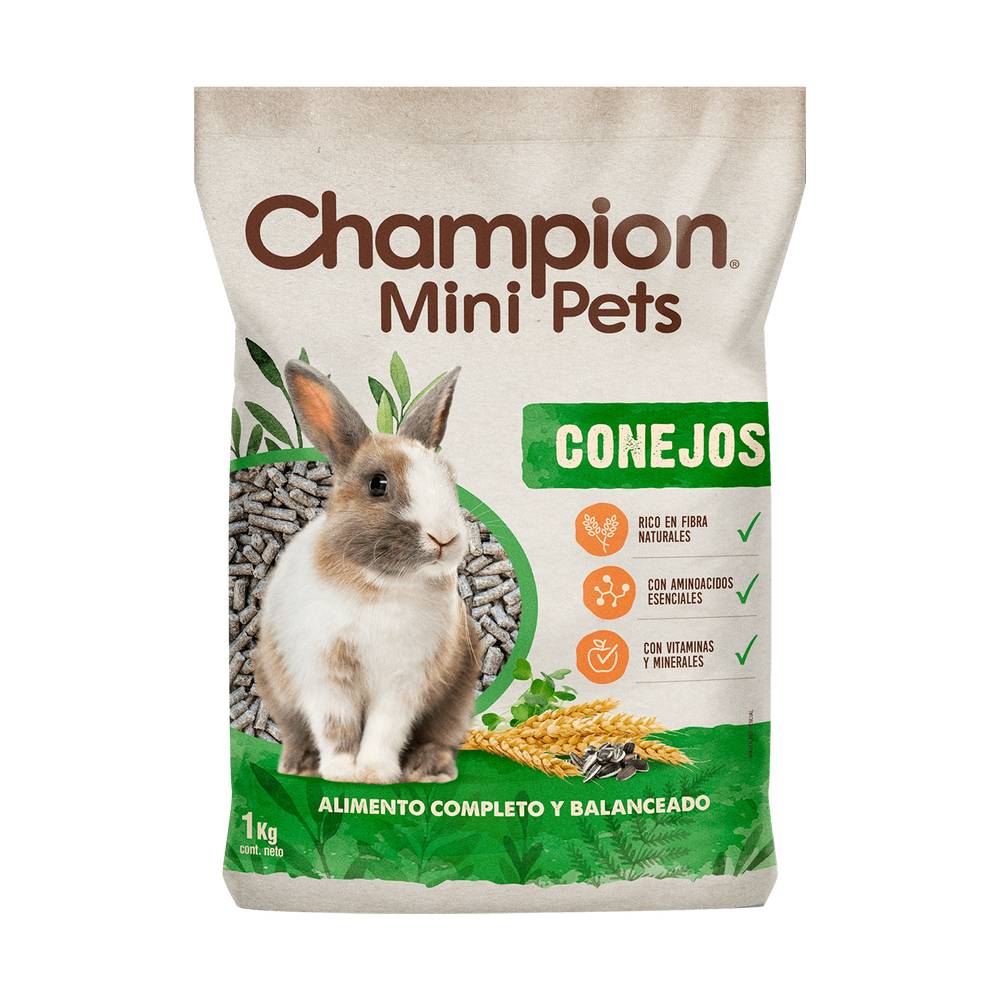 Champion mini pets alimento para conejo (bolsa 1 kg)