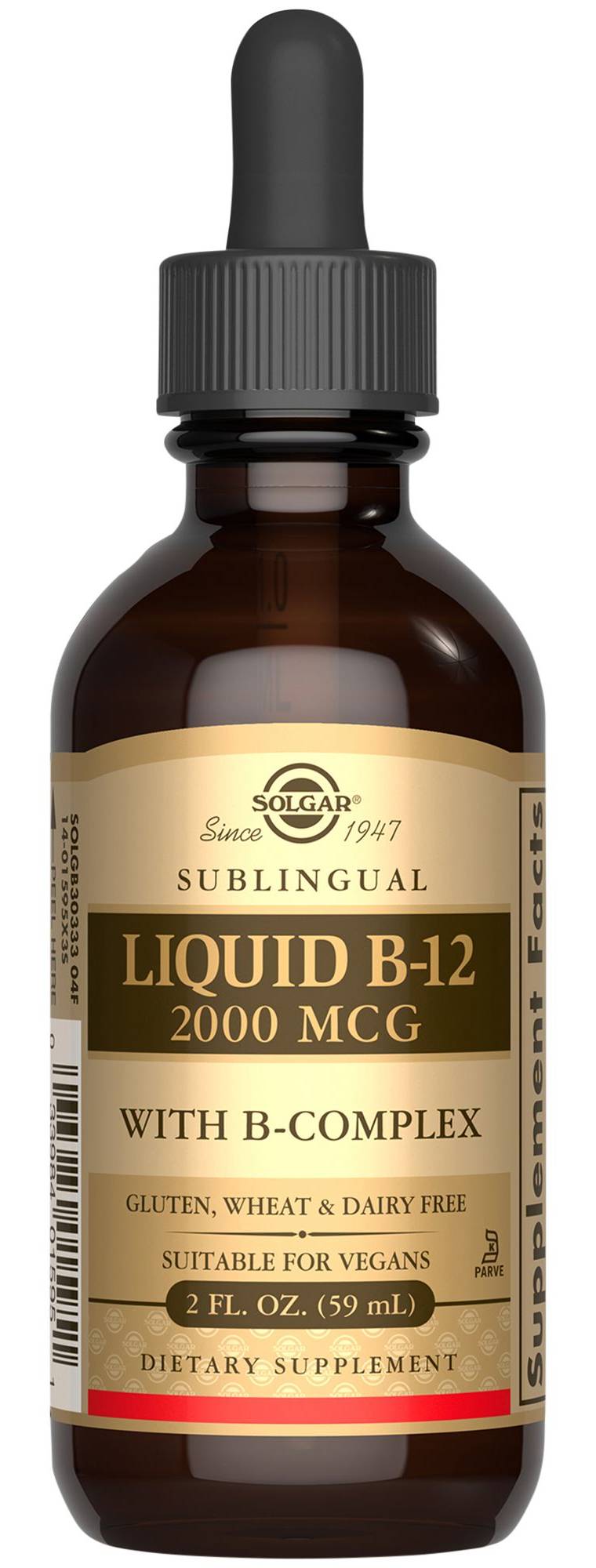 Solgar Liquid Vitamin B-12 With B Complex 2000 Mcg (2 fl oz)