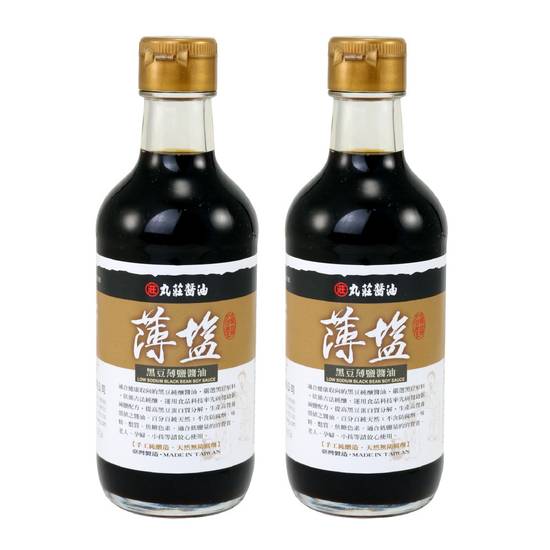 【2入組】丸莊-台灣黑豆薄鹽醬油(300ML/瓶)