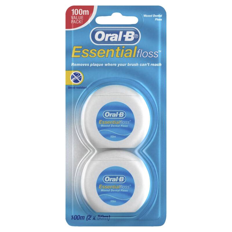 ORAL B Ess. Dental Floss 50m 2pk