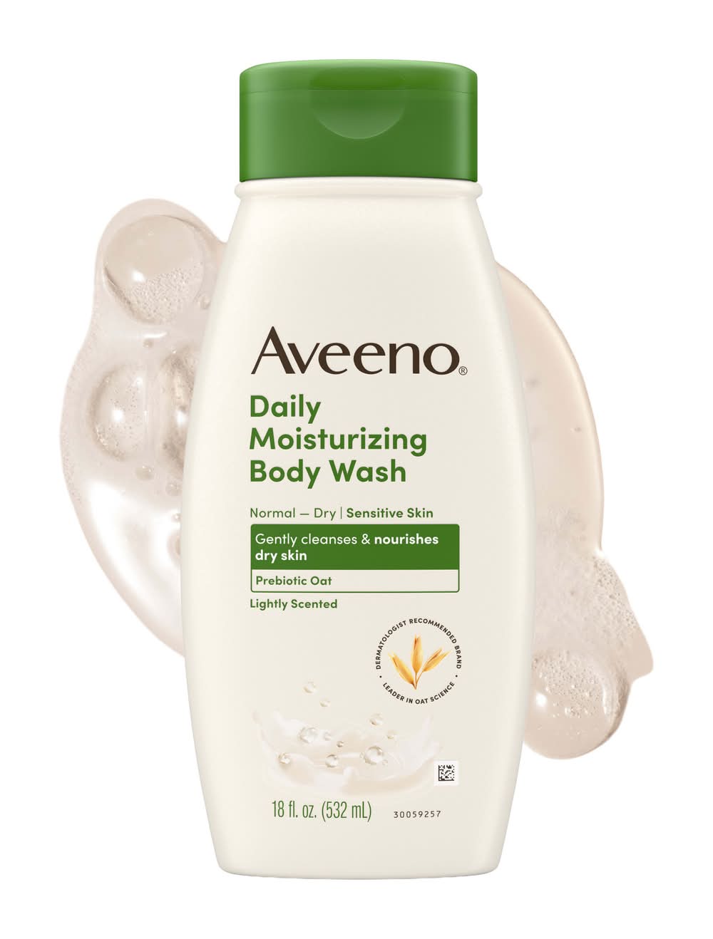 Aveeno Daily Moisturizing Skin Body Wash, Lightly (18 fl oz)