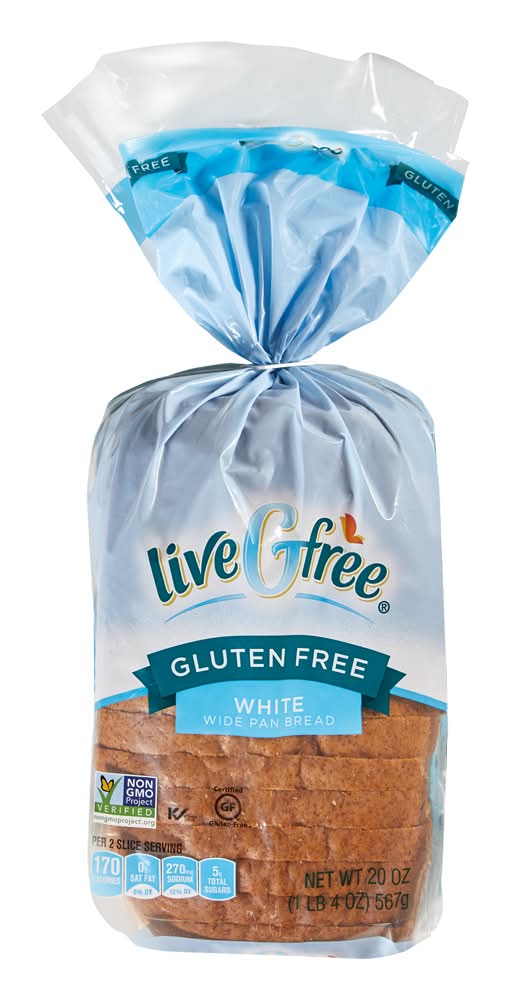 liveGfree Gluten Free Wide Pan White Bread (20 oz)