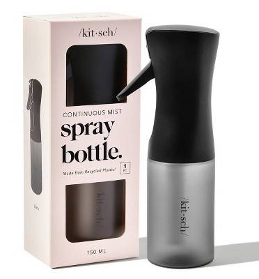 Kitsch Continuous Mist Spray Bottle, Black (150 ml)