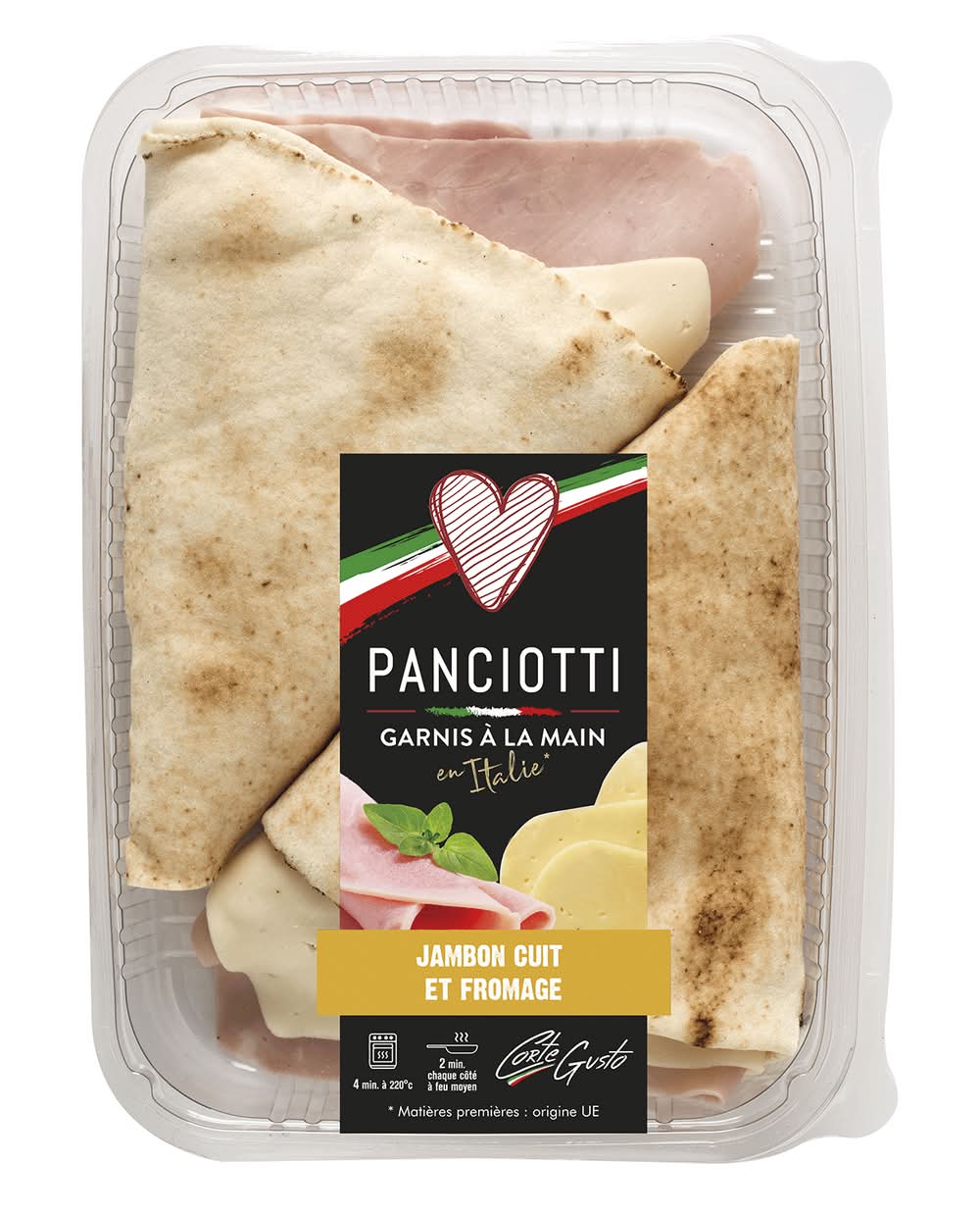 Corte del Gusto - Galettes panciotti jambon cuit et fromage (130g)