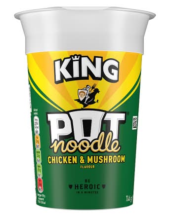 Pot Noodle Chicken & Mushroom, King Cup Noodles (114g)