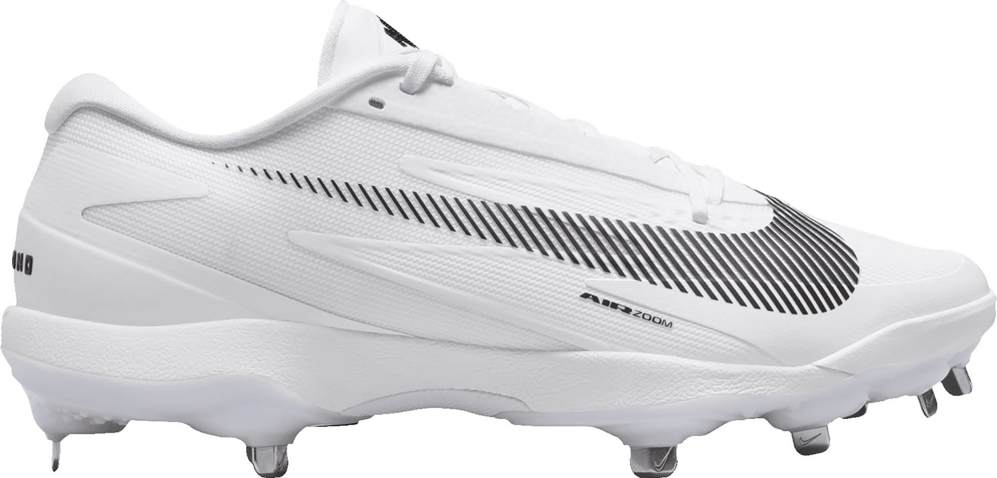 Nike Diamond Standout Metal Baseball Cleats (White/Black, M12.0/W13.5)