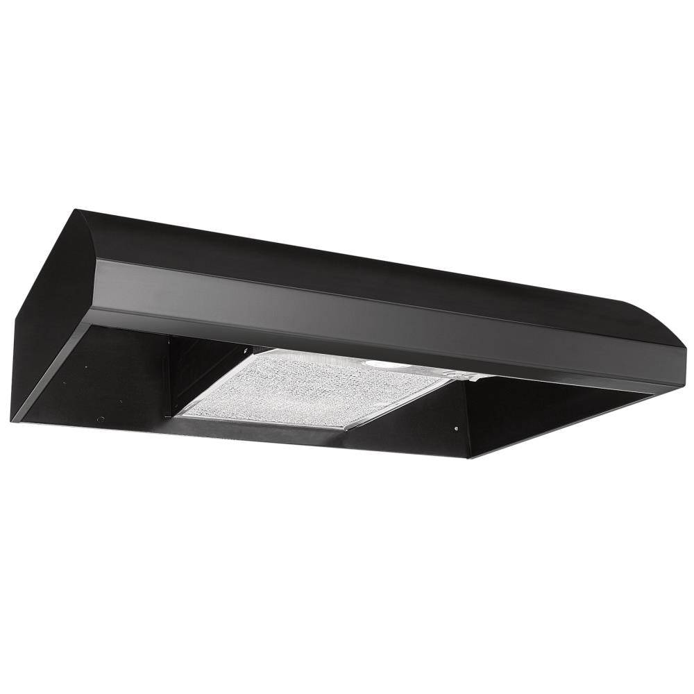 Broan BXT 30-in 270-CFM Convertible Black Under Cabinet Range Hoods Undercabinet Mount | BXT130BL