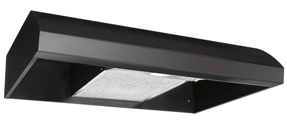 Broan 30 inch Convertible 270-CFM Black Under Cabinet Range Hood