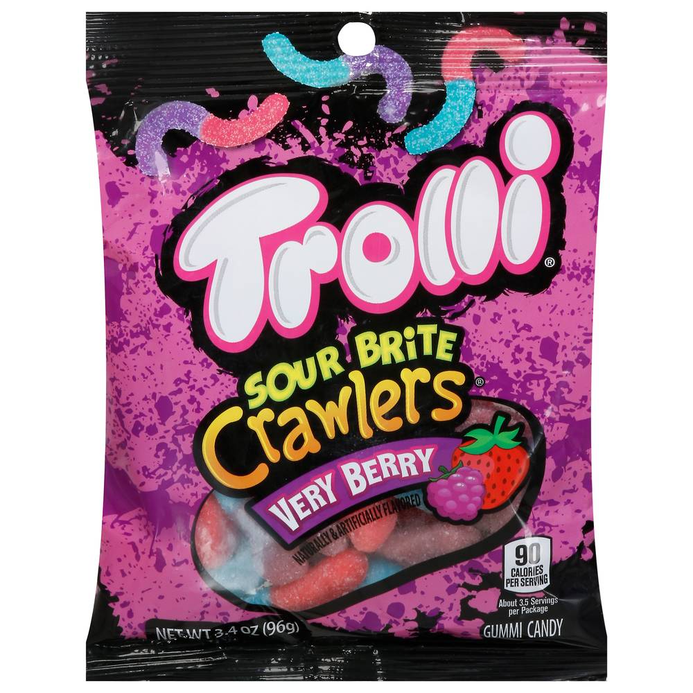 Trolli Sour Brite Crawlers Very Berry Gummi Candy (3.4 oz)