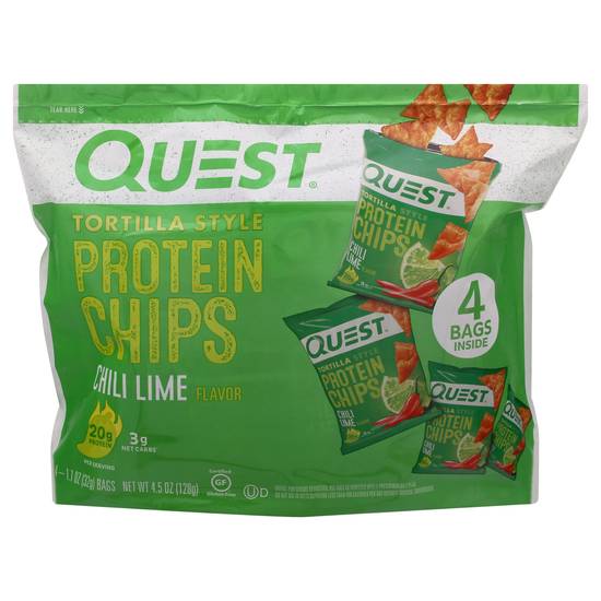 Quest Chili Lime Flavor Tortilla Style Protein Chips (4 ct)