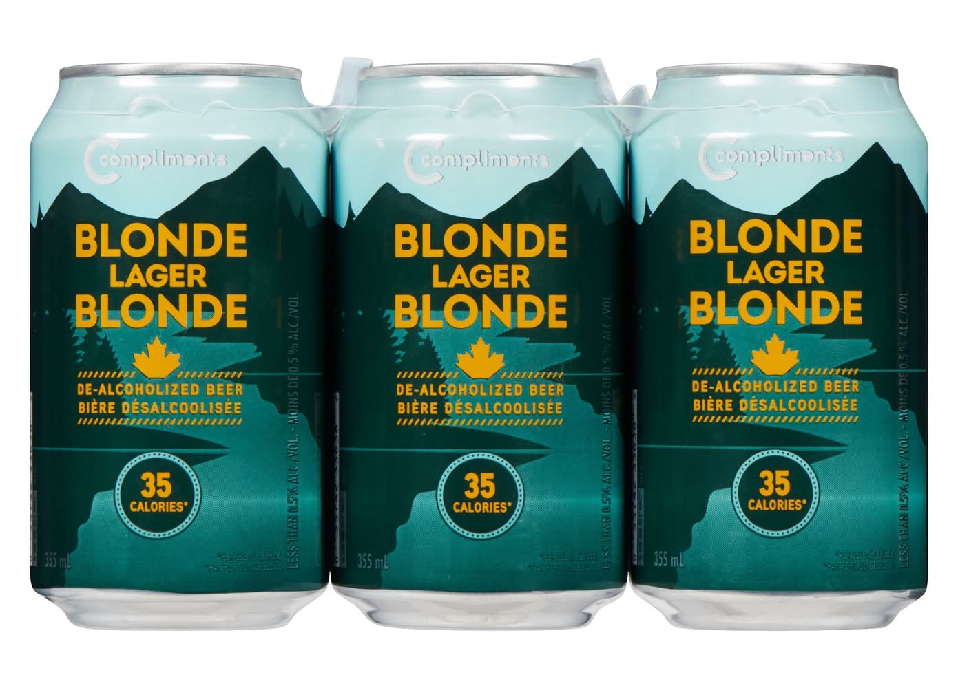 Compliments Blonde De-Alcoholized Lager Beer (6 x 355 ml)