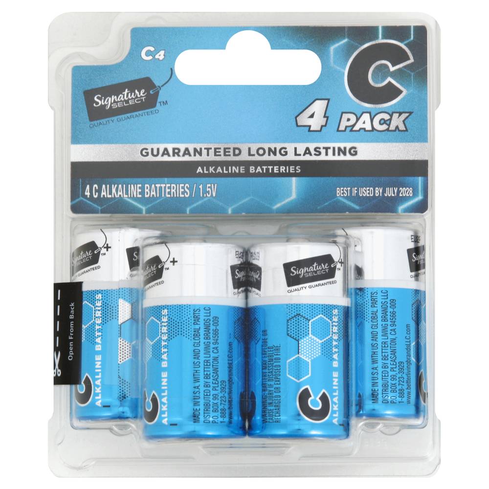 Signature Select Alkaline C Batteries