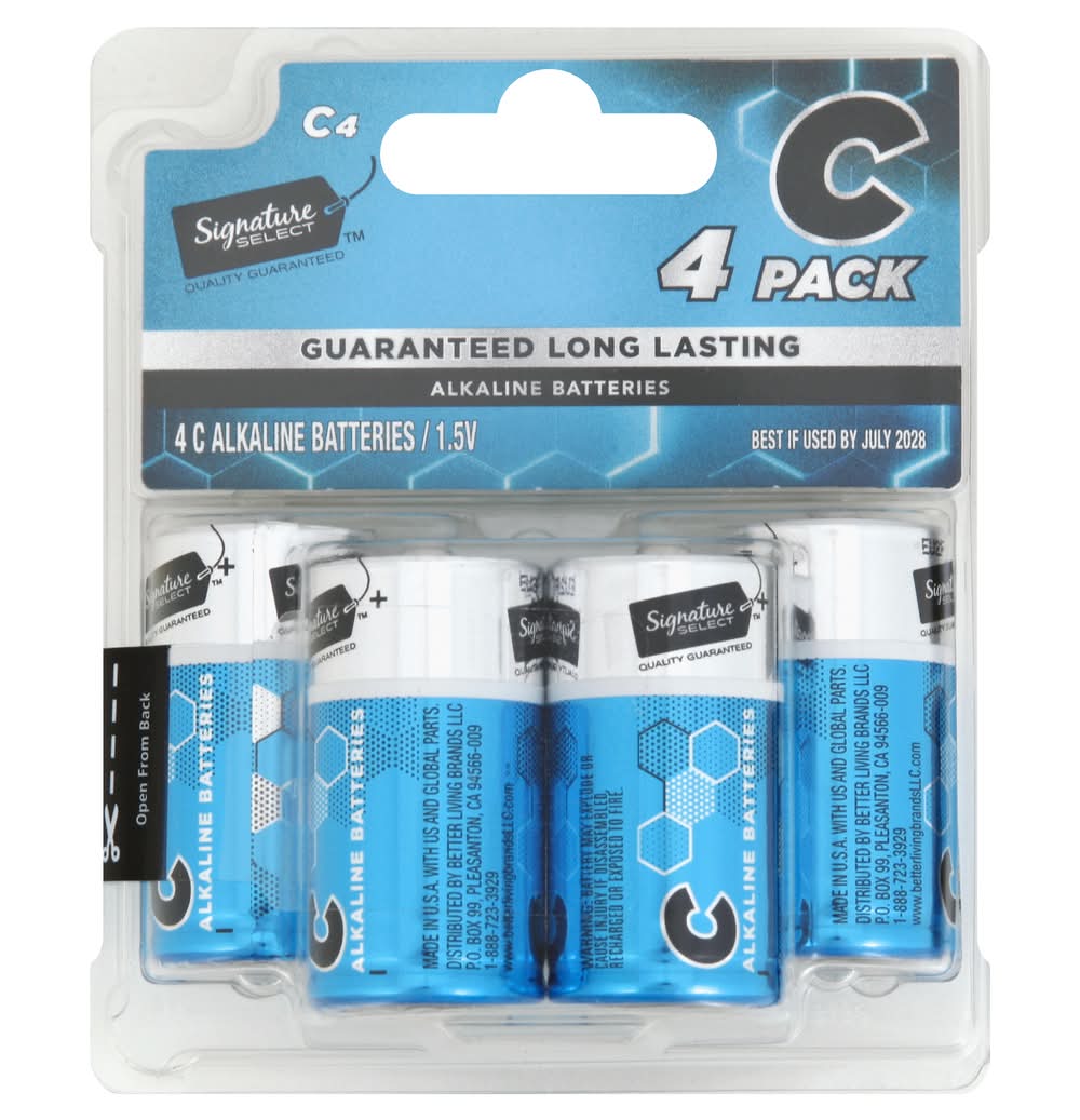 Signature Select Alkaline C Batteries (26.8 g)