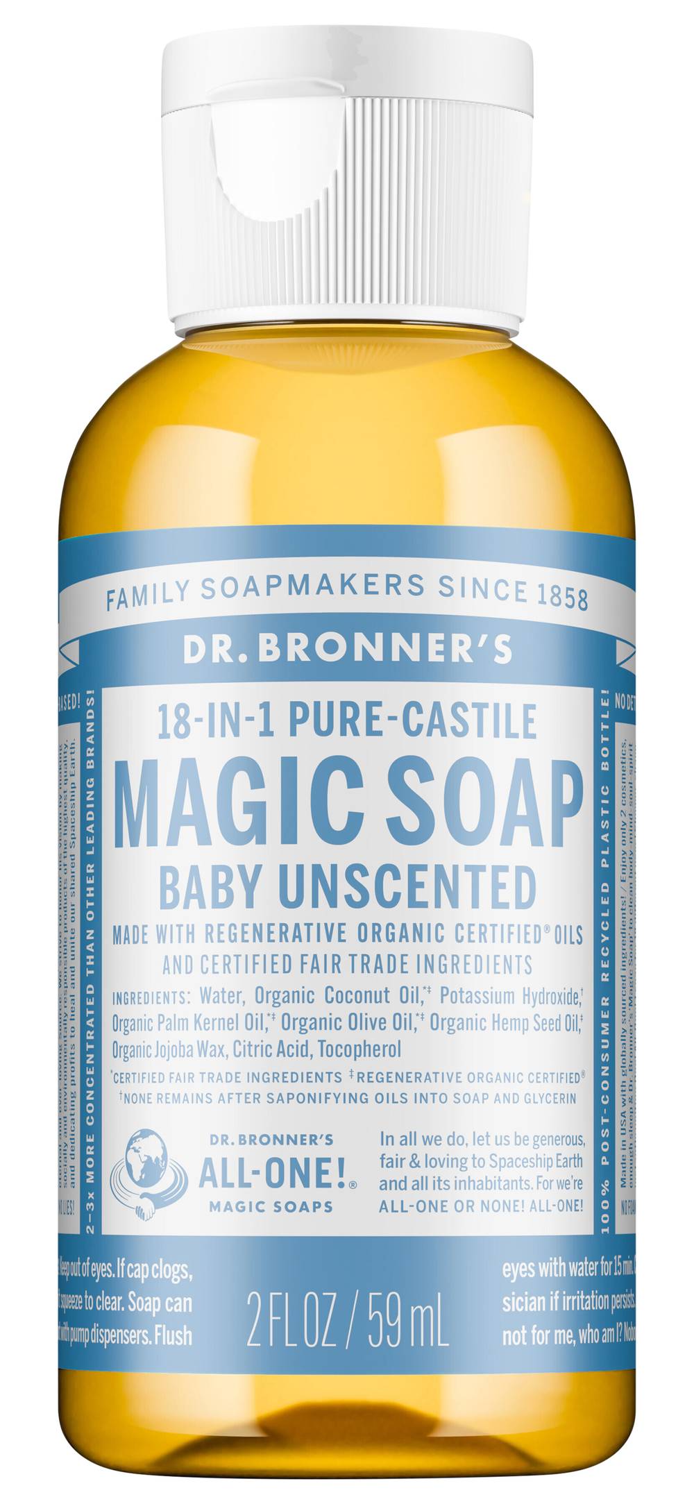 Dr. Bronner's Baby Unscented Pure-Castile Soap